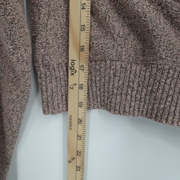 Free People Sweater Womens Medium Rose Gold Knit Wrap Cropped Metallic Shimmer - Picture 5 of 11
